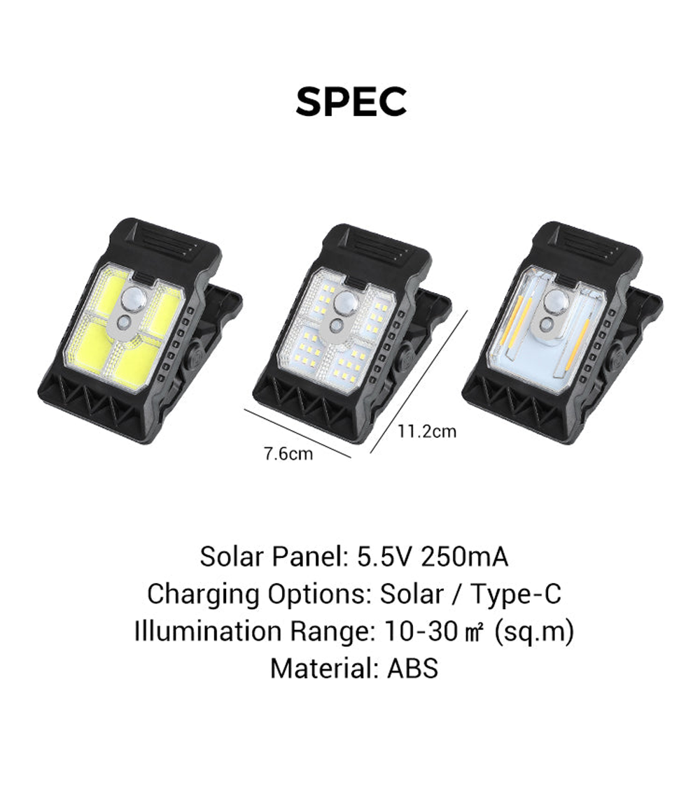 ☀️Solar Clip Light With Motion Sensor🏡